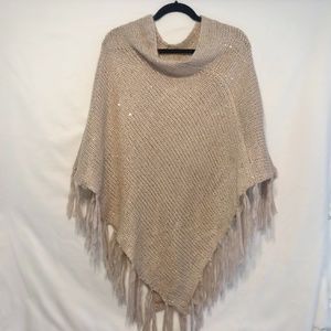 Gold knitted poncho